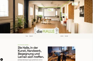 Startseite der Kurswebsite die HALLE
