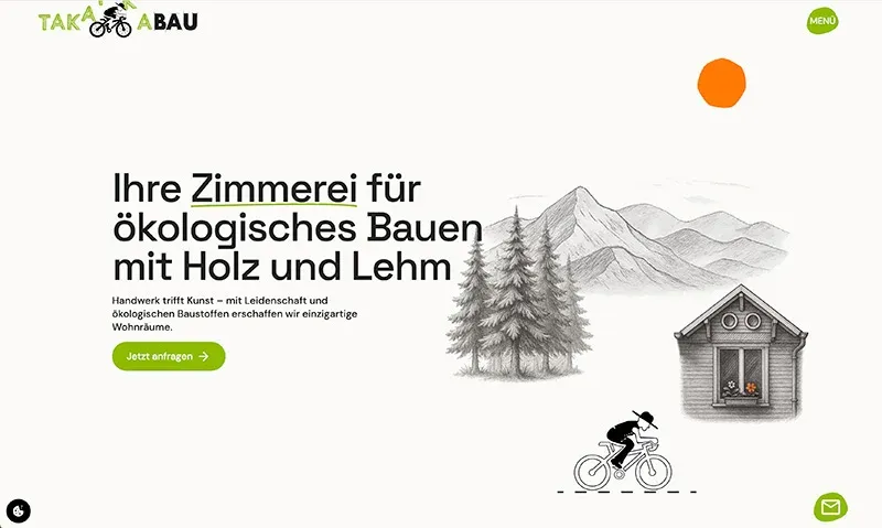 Website der Zimmerei Takatukabau